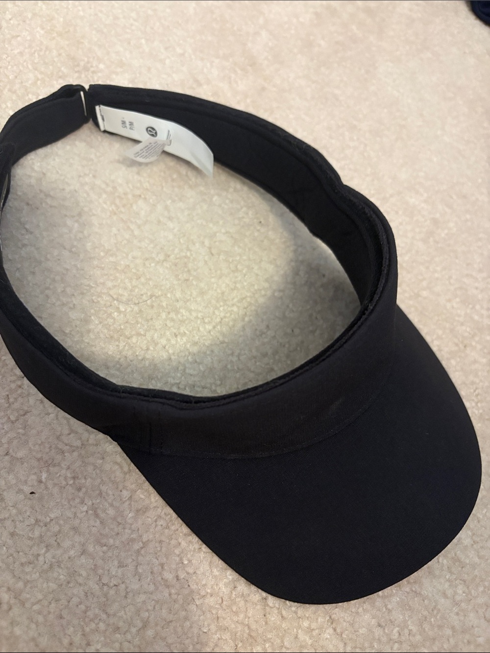 lululemon athletica Black Performance Visor with Adjustable Back
